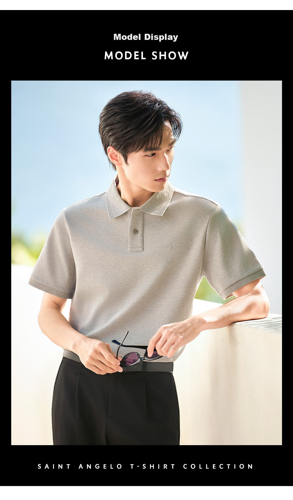 Baoxiniao Men's Short Sleeve Polo Shirt Business Casual Collared T-Shirt KESTA1204AU 9